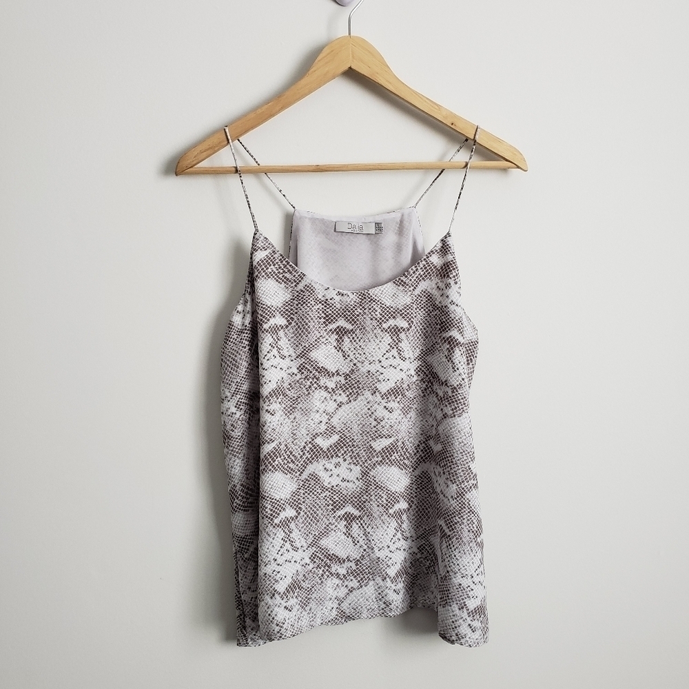 ⭐3/$25⭐ Dalia Snake Print Spaghetti Strap Womens Cami Neutral Python Muted Grey